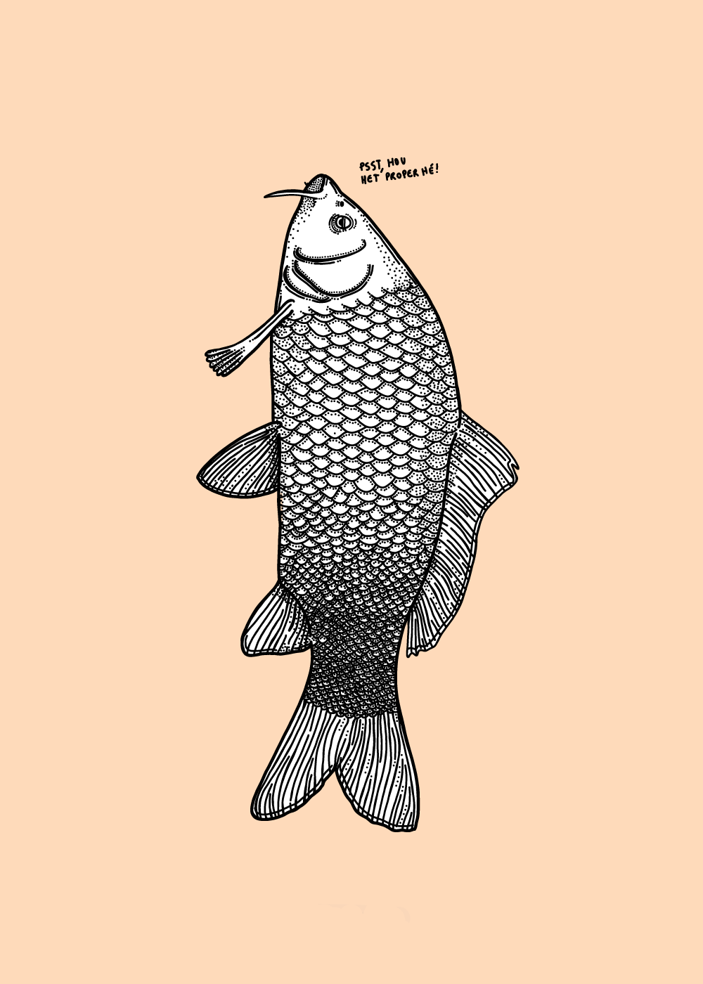 illustratie zalm vis